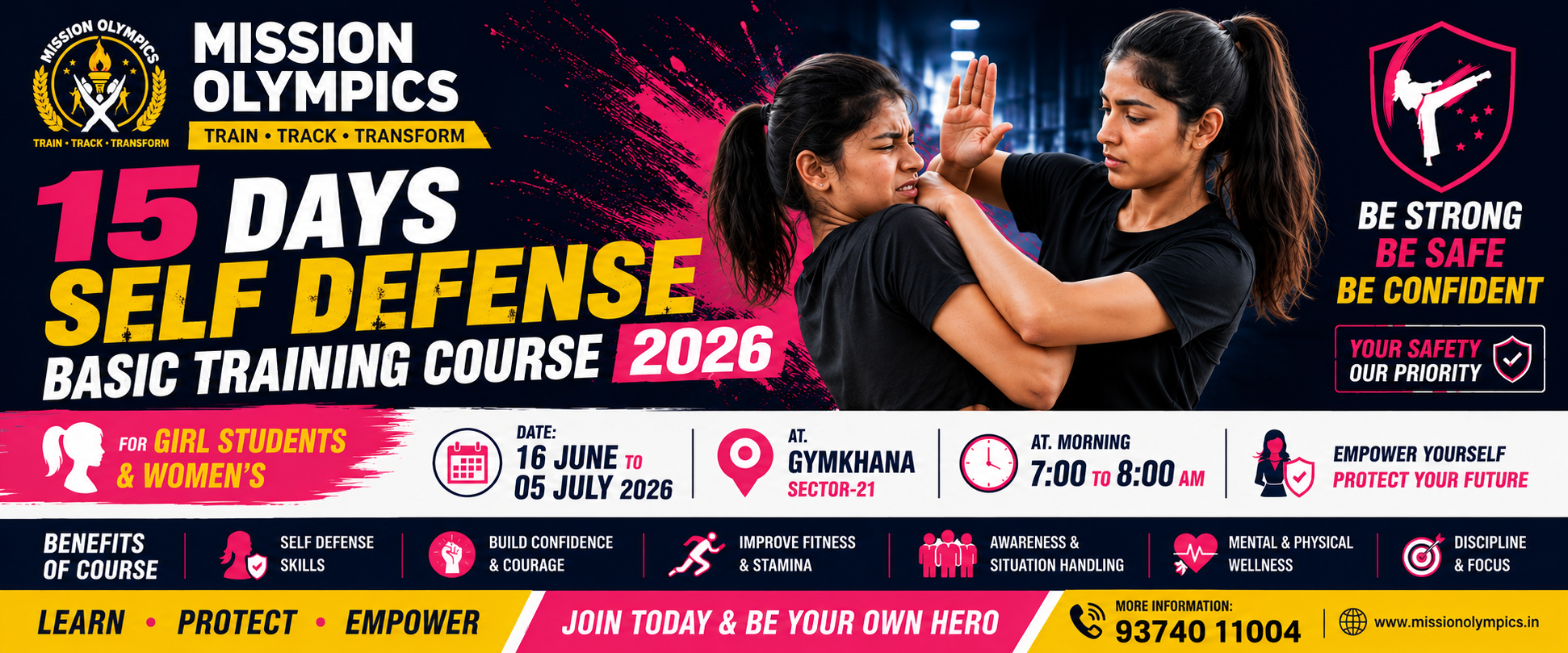 SELF DEFENSE TRAINING FOR GIRLS/WOMEN